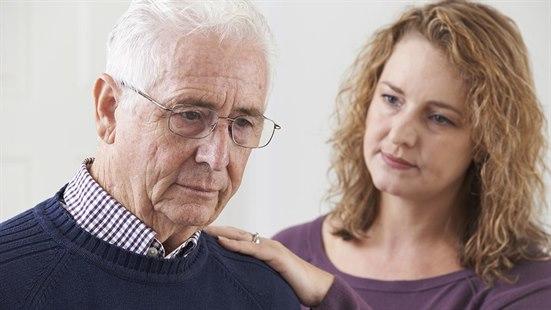 Older man with doughter