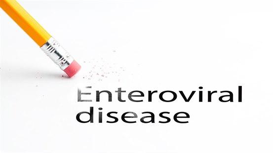Bildet viser kun tittelen "Enteroviral disease" + en blyant og viskelær.