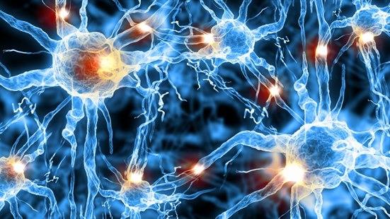 Illustrasjonsfoto av flere nerveceller.