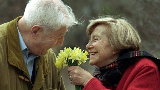 Eldre mennesker lykke