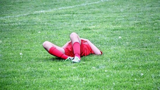 Skadet fotballspiller