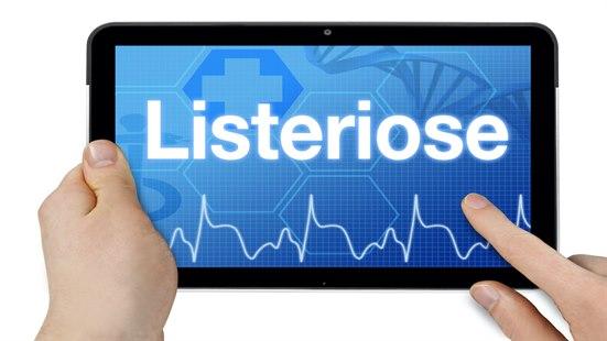 Bilde av en skjerm der det står Listeriose.