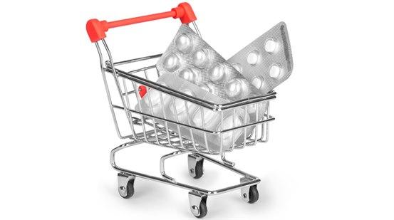 Legemidler i handlekurv