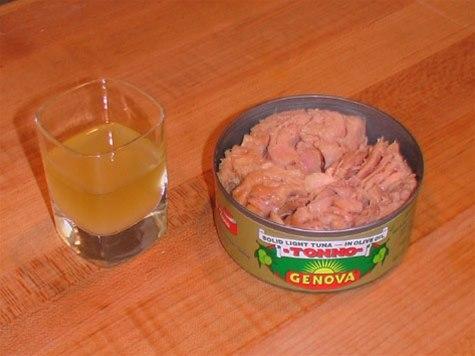 En hermetisk boks med tunfisk