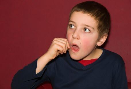 Illustration photo of boy blushing