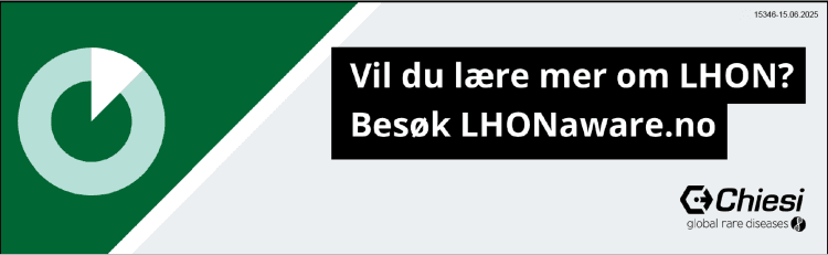 Banner som sier Vil du lære mer om LHON, besøk LHONaware.no